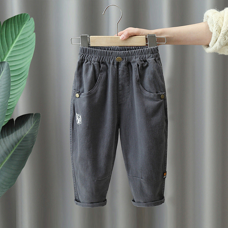 Boys Casual Cargo Pants Long Trousers