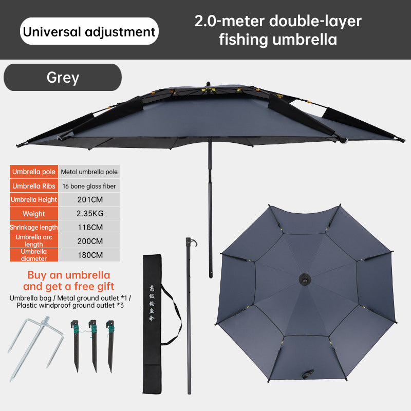 6.6FT Double Canopy Beach Umbrella..(Not for sale to India)