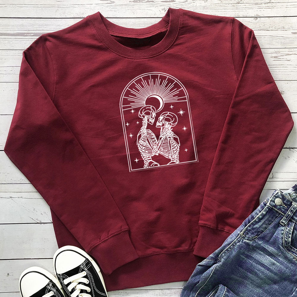 Skull eye print hoodie