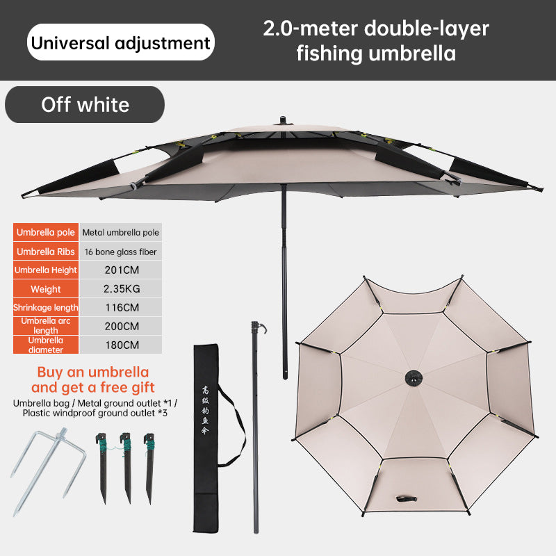 6.6FT Double Canopy Beach Umbrella..(Not for sale to India)