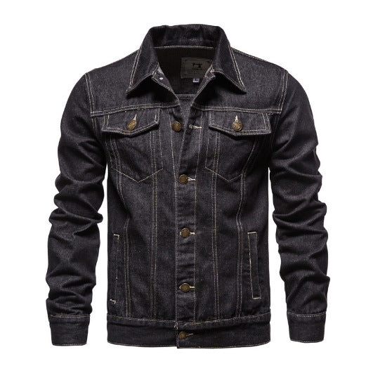 Men's Denim Jacket Style Oversized Front Coat