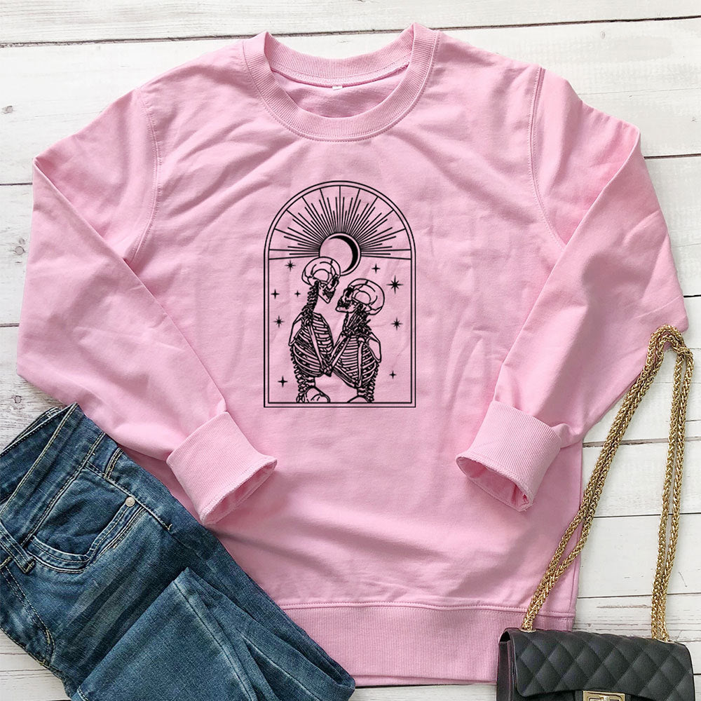 Skull eye print hoodie