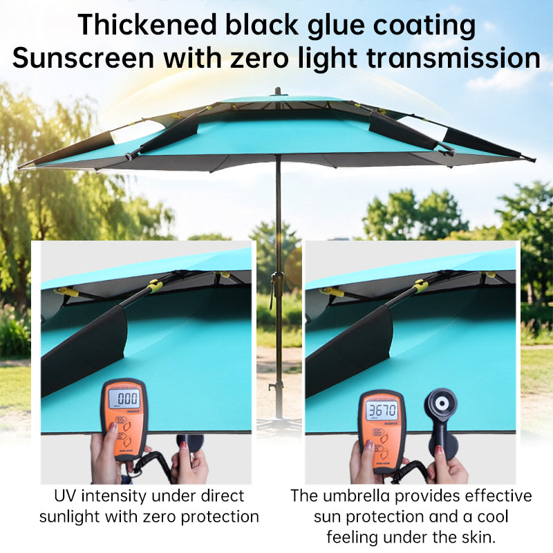 6.6FT Double Canopy Beach Umbrella..(Not for sale to India)