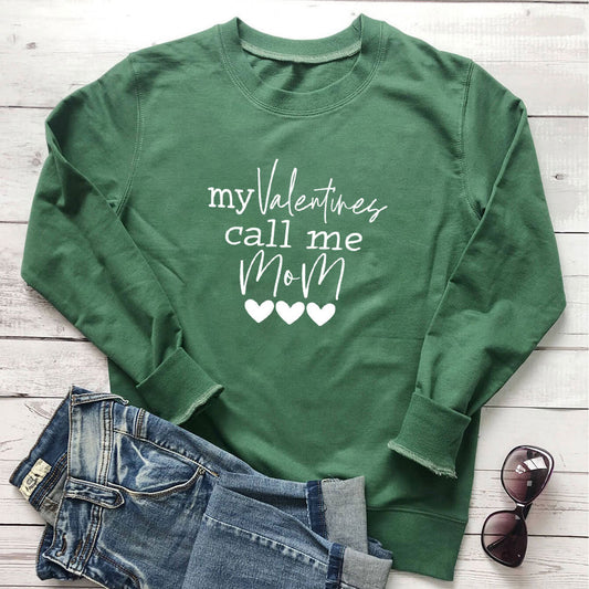 MOM letter printed long sleeved hoodie