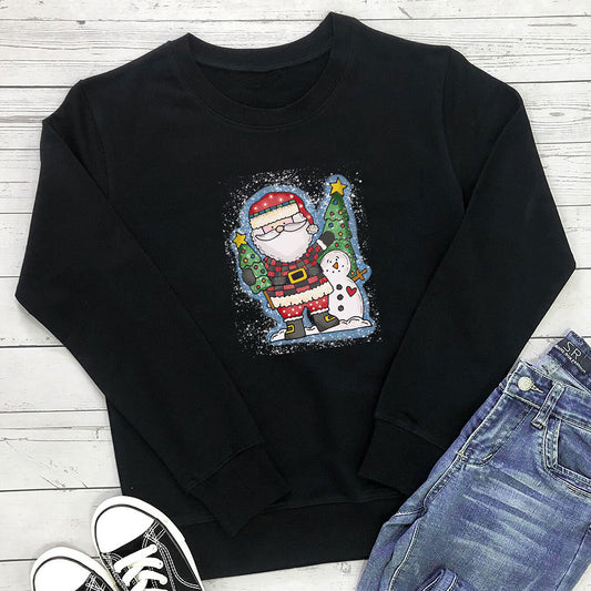 Christmas tree print hoodie