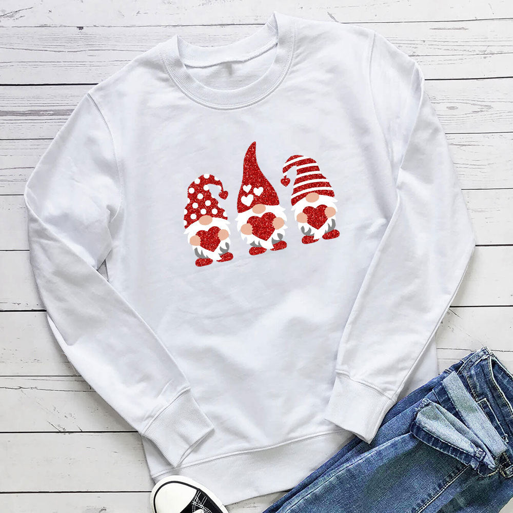 Printed round neck long sleeved sweatshirt