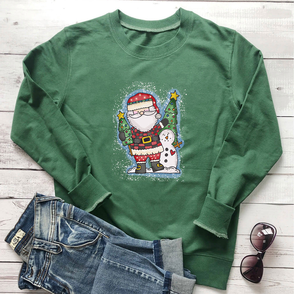 Christmas tree print hoodie
