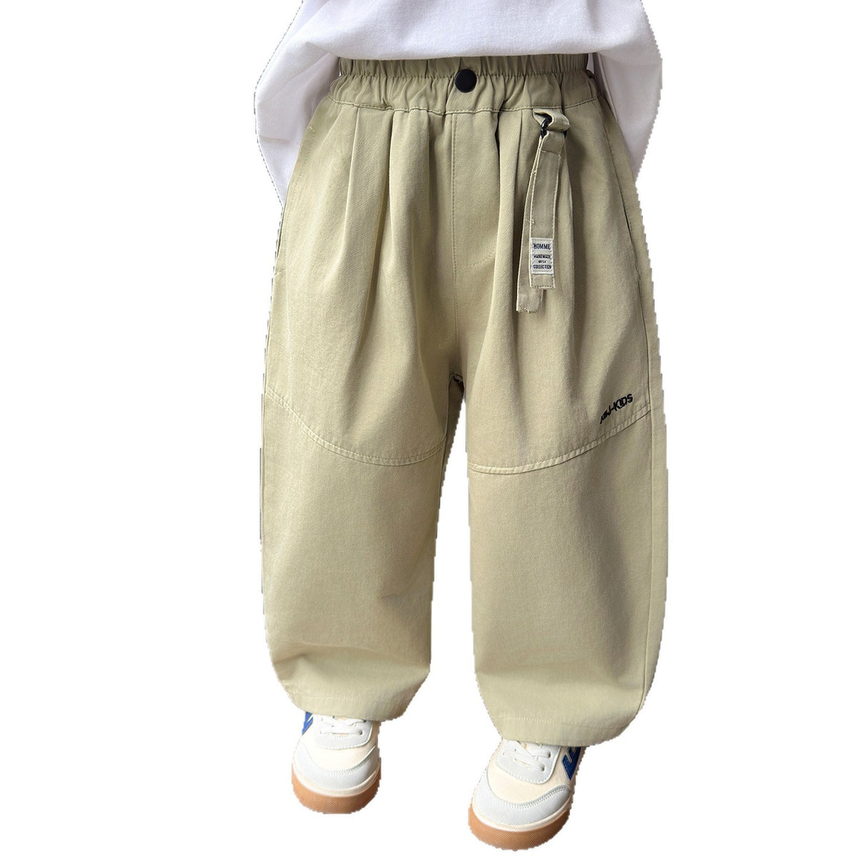 Kids Casual Cotton Embroidered Pants
