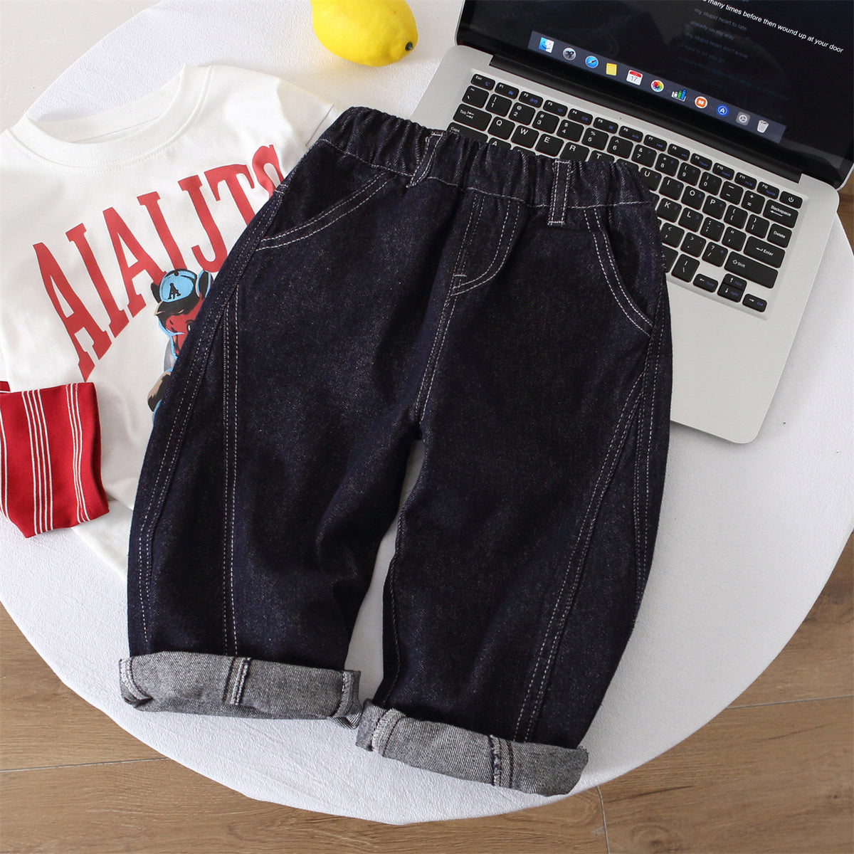Casual Big Kids Denim Long Pants