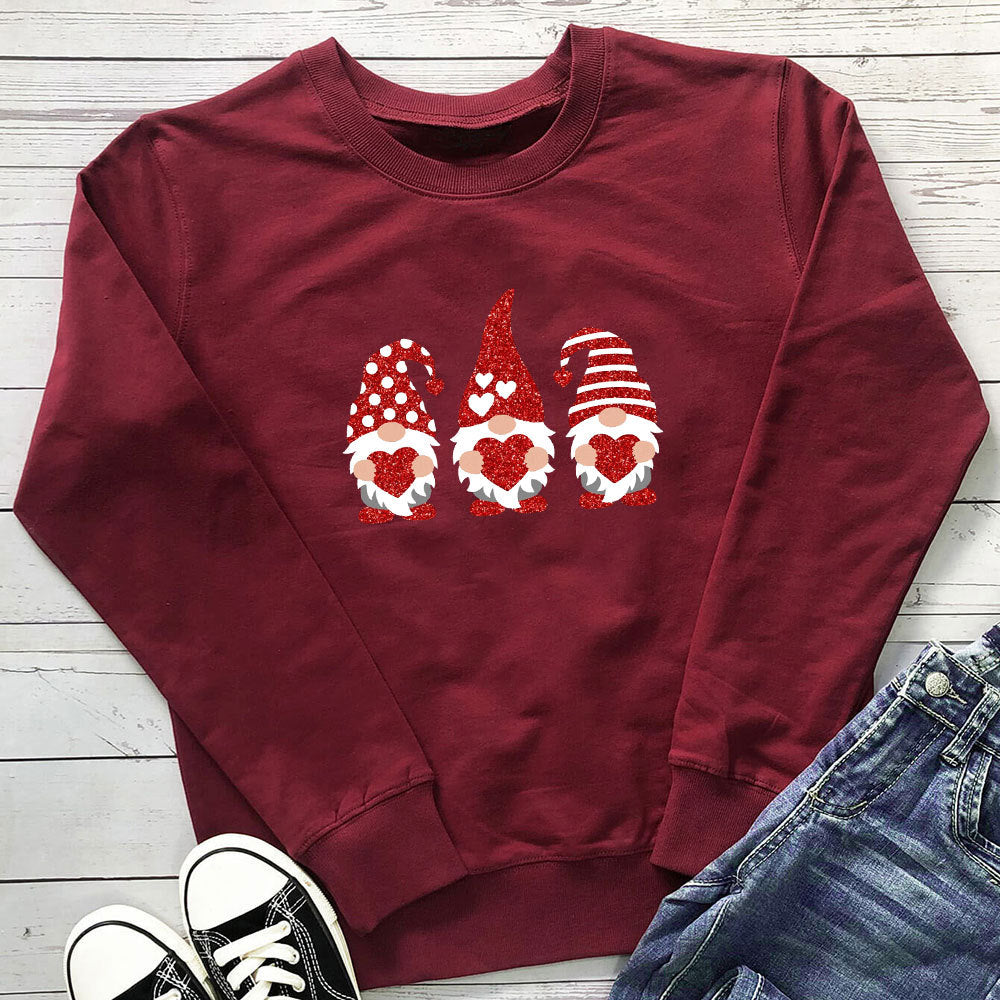 Printed round neck long sleeved sweatshirt
