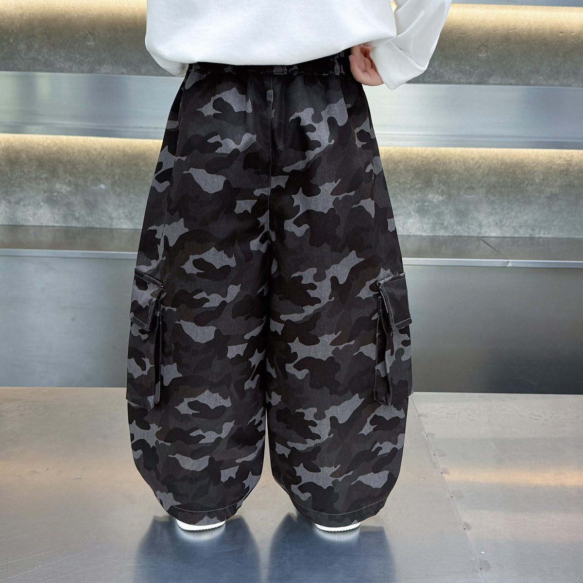 Boys'Casual Camouflage Cargo Pants
