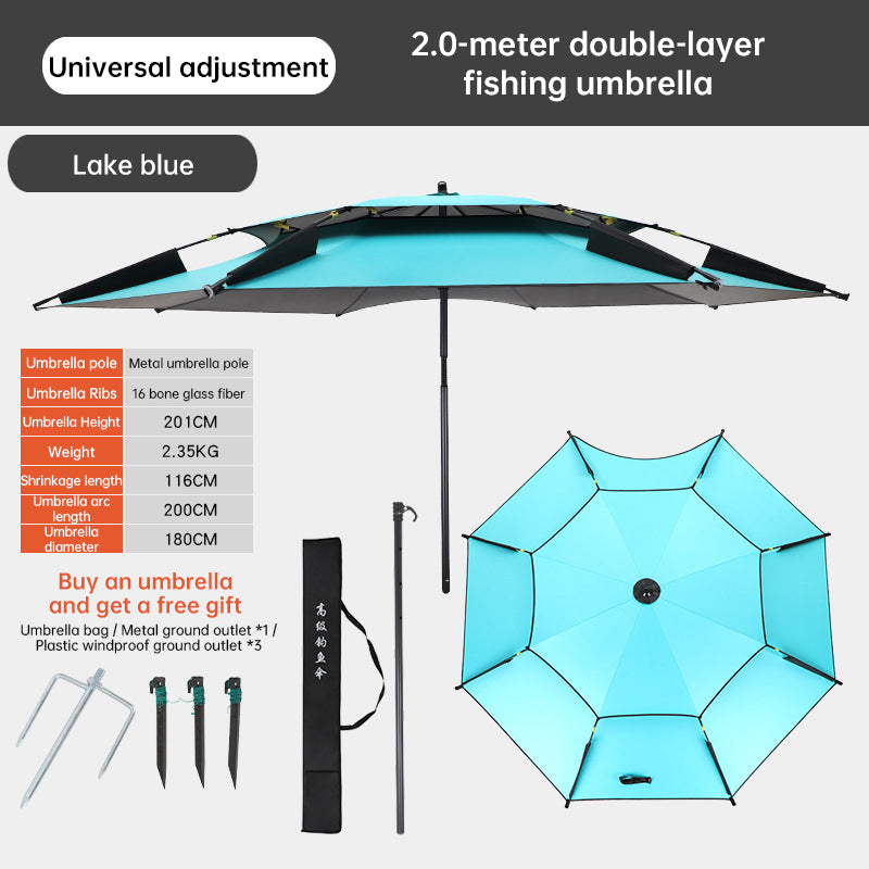6.6FT Double Canopy Beach Umbrella..(Not for sale to India)