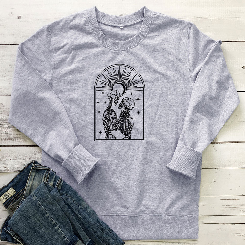 Skull eye print hoodie