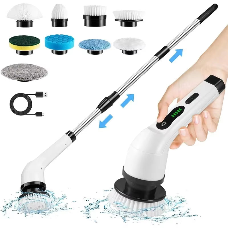 Powerful Cordless Electric Spin Scrubber Multipurpose Cleaning Brush for Shower Sink Tile Grout Kitchen Bathroom