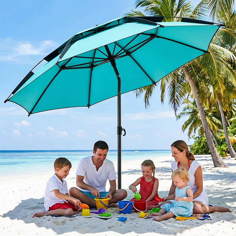 6.6FT Double Canopy Beach Umbrella..(Not for sale to India)