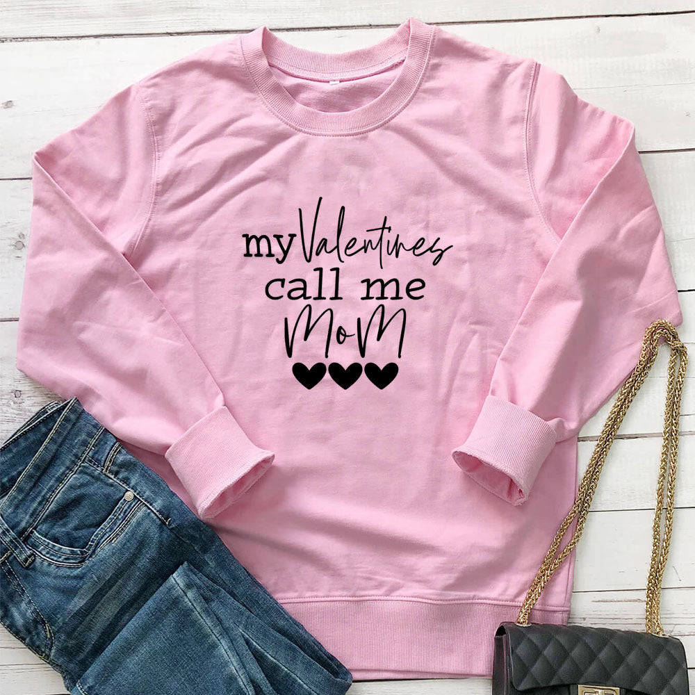MOM letter printed long sleeved hoodie